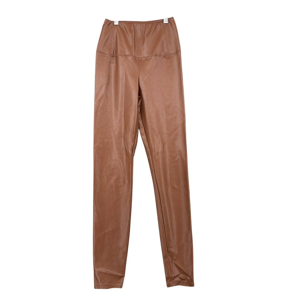 Wilfred Free Daria Faux Leather Leggings Women XS Polyurethane Brown High Rise‎